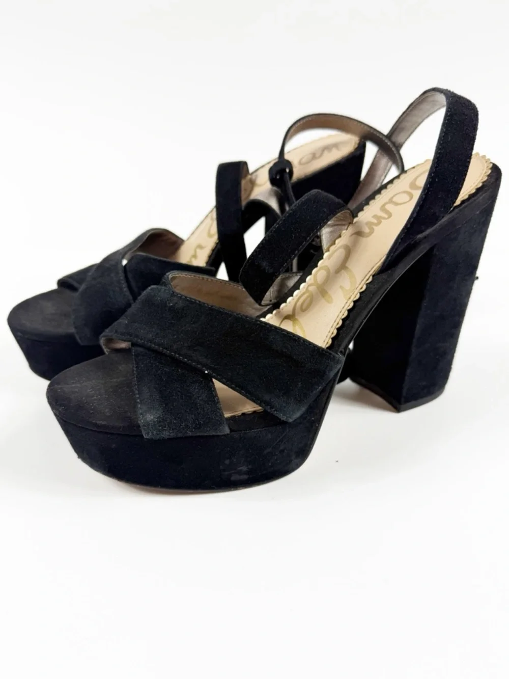 Sam Edelman Mara Black Suede Platform‎ Shoes 8.5